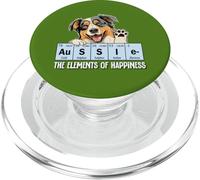 Funny Elements of Happiness Black Australian Shepherd Lover PopSockets PopGrip pour MagSafe