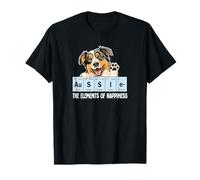 Funny Elements of Happiness Black Australian Shepherd Lover T-Shirt