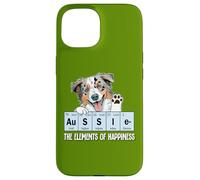 Funny Elements of Happiness Blue Merle Aussie Lover Coque pour iPhone 15
