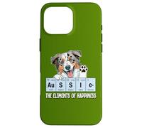 Funny Elements of Happiness Blue Merle Aussie Lover Coque pour iPhone 16 Pro Max