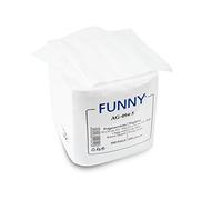 Funny embossées 1 épaisseur Blanc brillant 33 x 33 cm avec 1/4 fold, Serviette Jetable (10 paquets de 500 serviettes)