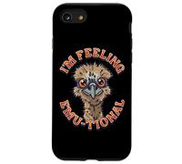 Funny Emu I’m Feeling Emu-tional Emu Pun Coque pour iPhone SE (2020) / 7/8