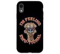 Funny Emu I’m Feeling Emu-tional Emu Pun Coque pour iPhone XR