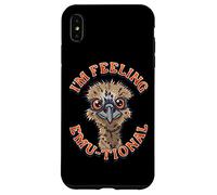 Funny Emu I’m Feeling Emu-tional Emu Pun Coque pour iPhone XS Max