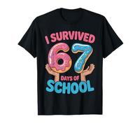 Funny End of School Donut Theme 67 Days Classroom Fun T-Shirt