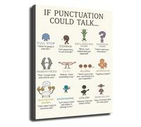 Funny English Punctuation Chart If Punctuation Could Talk Canvas Print HD Wall Art For School Teacher Home Decor
