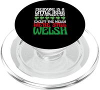 Funny Everyone is A Little Irish on St Patrick's Day Welsh PopSockets PopGrip pour MagSafe
