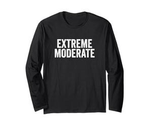 Funny Extreme Moderate Liberal Conservative Politics Design Manche Longue