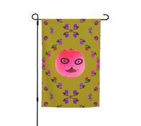 Funny Face Drapeau de décoration de jardin Pêche 30,5 x 45,7 cm, 100 % fibre de polyester, tissu épais, universel pour toutes les saisons