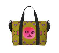 Funny Face Peach Sac à main de voyage adapté pour le travail, les voyages, le fitness, le tourisme, sac à main décontracté pour femme avec fermeture éclair, noir, taille unique