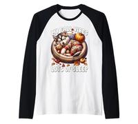 Funny Fall Saying for Husky Dad and Husky Mom Autumn Sleep Manche Raglan