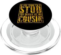 Funny Family Matching Think Im Stud Meet My Cousin Vintage PopSockets PopGrip pour MagSafe