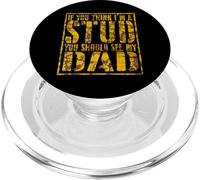 Funny Family Matching Think Im Stud Meet My Dad Vintage PopSockets PopGrip pour MagSafe