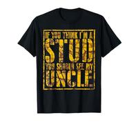 Funny Family Matching Think Im Stud Meet My Uncle Vintage T-Shirt