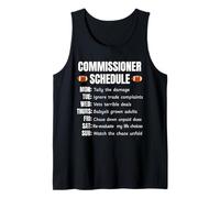 Funny Fantasy Football Commissioner Schedule Draft Day Débardeur