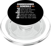 Funny Fantasy Football Commissioner Schedule Draft Day PopSockets PopGrip pour MagSafe