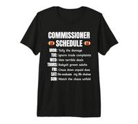 Funny Fantasy Football Commissioner Schedule Draft Day T-Shirt Haut de Gamme