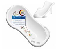 Funny Farm blanc Baignoire bébé XXL 100 cm avec bouchon + siège de baignoire