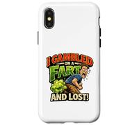 Funny Fart Joke - I Gambled on a Fart and Lost - Humour Brut Coque pour iPhone X/XS