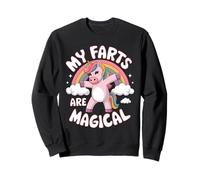 Funny Farting My Farts Are Magical Pink Unicorn Women Kids Sweatshirt