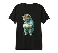 Funny Fat Cat IA Art Design Print T-Shirt Haut de Gamme