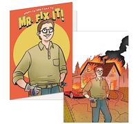 Funny Father's Day Cards Mr. Fix It Handyman House On Fire Card (Mr Fix It) 1 Pack