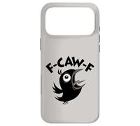 Funny Fed Up Foul-Mouth Crow Screaming F-CAW-F Coque pour iPhone 17 Pro Max