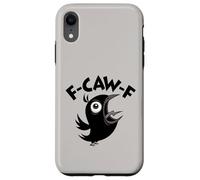 Funny Fed Up Foul-Mouth Crow Screaming F-CAW-F Coque pour iPhone XR