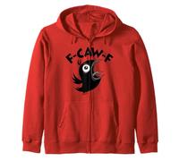 Funny Fed Up Foul-Mouth Crow Screaming F-CAW-F Sweat à Capuche