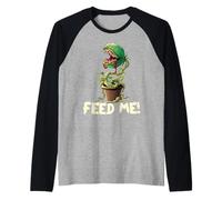 Funny Feed Me Always Hungry Venus Fly Trap Chemise Halloween Manche Raglan