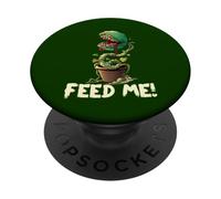 Funny Feed Me Always Hungry Venus Fly Trap Chemise Halloween PopSockets PopGrip Adhésif