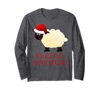 Funny Feliz Navidad Polaire Navidad Cute Christmas Lamb Manche Longue