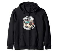 Funny Ferret Dooking My Way Through Life Cartoon Sweat à Capuche