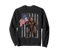 Funny Fierce Bigfoot agitant Le Drapeau américain 250 Ans 4 Juillet Sweatshirt