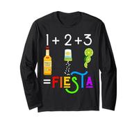 Funny Fiesta Boisson Tequila Sel Lime Shot Boissons Math Manche Longue