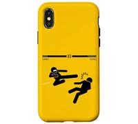 Funny Figures Stick Men Cartoon Fight Gaming Graphic Design Coque pour iPhone X/XS