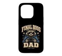 Funny Final Boss Raccoon Dad Jeu vidéo Coque pour iPhone 15 Pro