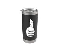 Funny Finger Thumbs Up - Pouce vers le haut Gobelet isotherme en acier inoxydable double paroi