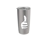 Funny Finger Thumbs Up - Pouce vers le haut Gobelet isotherme en acier inoxydable double paroi
