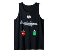 Funny Fish Calling Phone Screen Meme Design Débardeur
