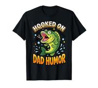 Funny Fishing Dad Hooked on Father's Day for Husband T-Shirt