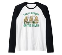Funny Fishing GNOME for Women and Men is Better on The River Manche Raglan