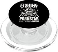 Funny Fishing Shirt Fishing Saved me from Being a Pornstar PopSockets PopGrip pour MagSafe