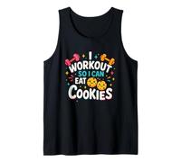 Funny Fitness I Workout So I Can Eat Cookies T-Shirt Débardeur