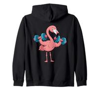 Funny Flamingo Gym Weightlifting Fitness Exercise Lover Sweat à Capuche