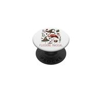 Funny Flamingo Pun Flocking Magical Pagan Wiccan Witch PopSockets PopGrip Adhésif