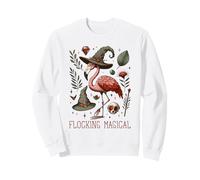 Funny Flamingo Pun Flocking Magical Pagan Wiccan Witch Sweatshirt