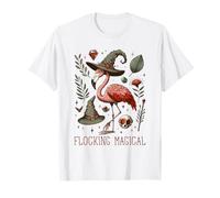 Funny Flamingo Pun Flocking Magical Pagan Wiccan Witch T-Shirt