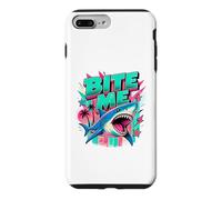 Funny Florida Retro Bite Me Shark Coque pour iPhone 7 Plus/8 Plus