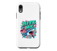 Funny Florida Retro Bite Me Shark Coque pour iPhone XR